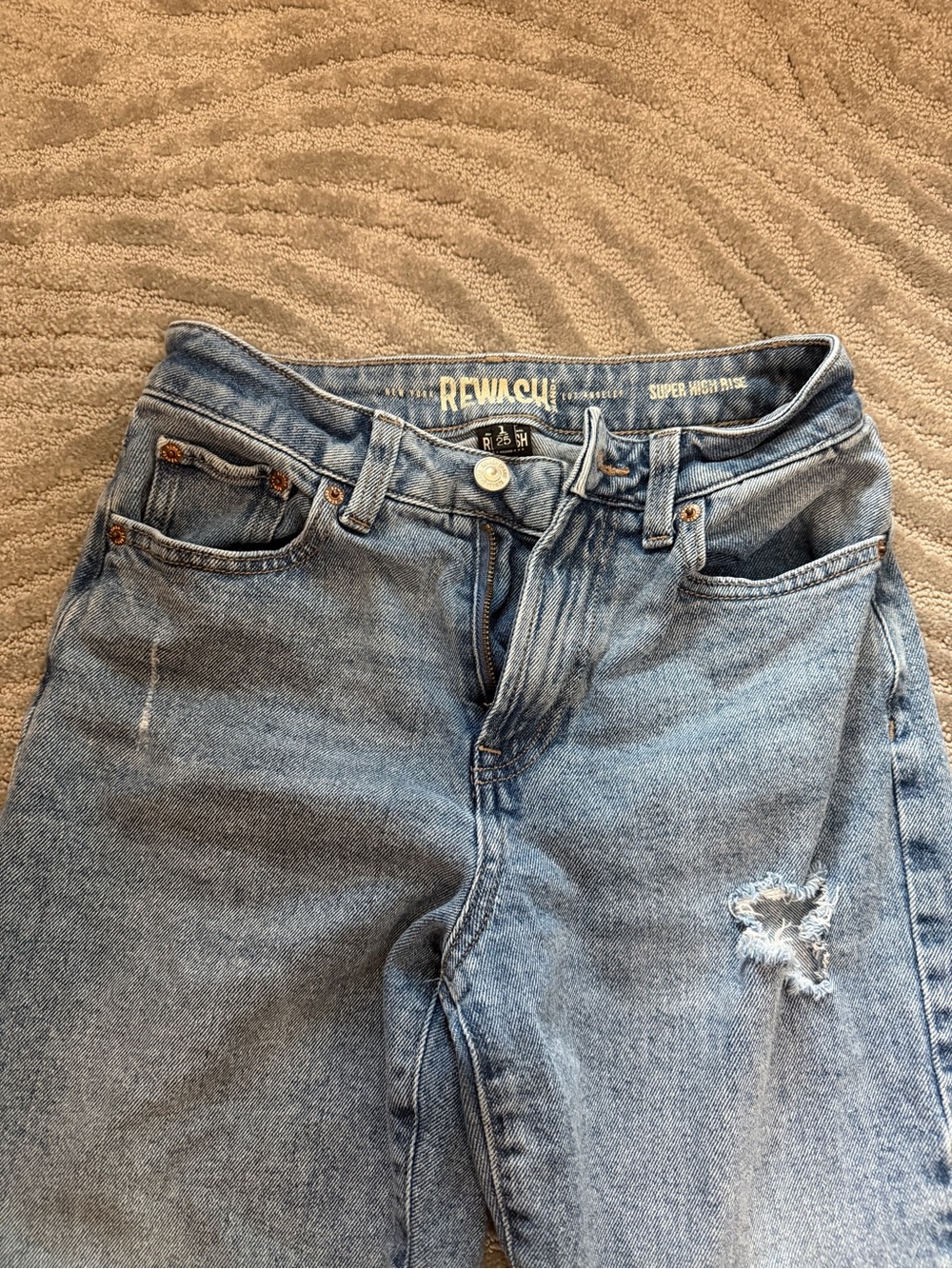 Rewash Super High Rise Jeans - Light Blue Wash